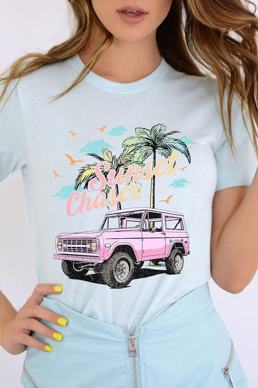 Sunset Chaser Bronco Graphic T Shirts