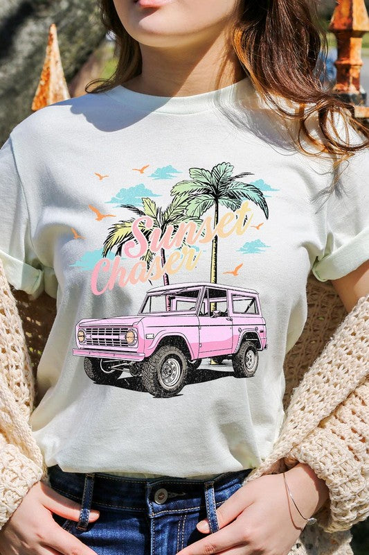Sunset Chaser Bronco Graphic T Shirts