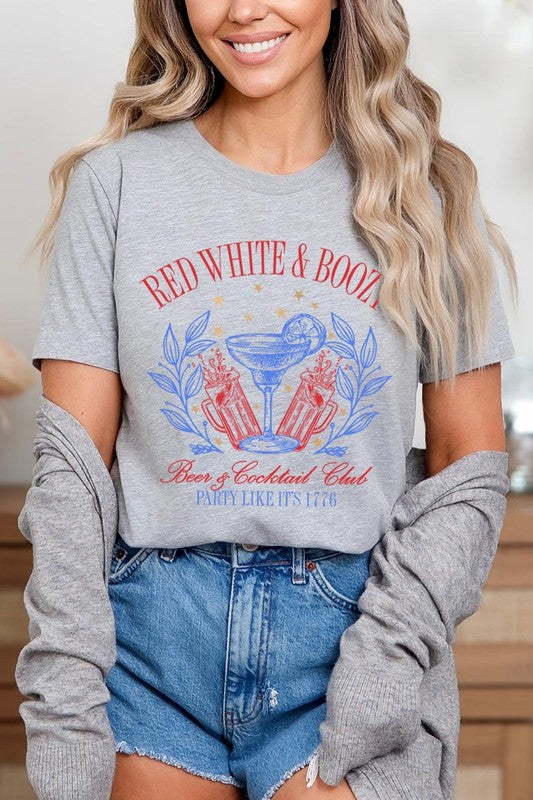 Red White & Boozy Graphic T Shirts