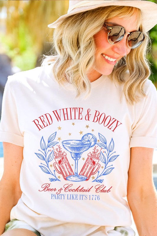 Red White & Boozy Graphic T Shirts