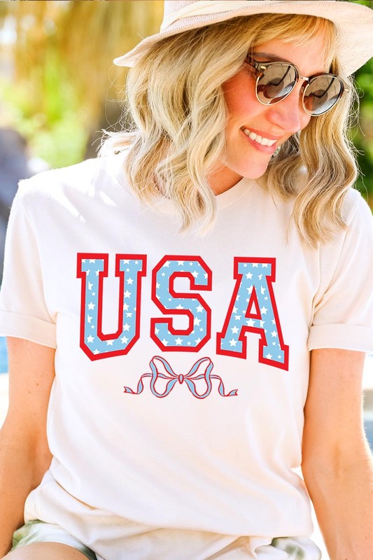 USA Bow Graphic T Shirts