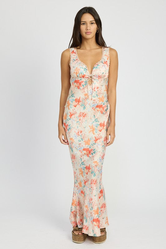 FLORAL MERMAID MAXI DRESS