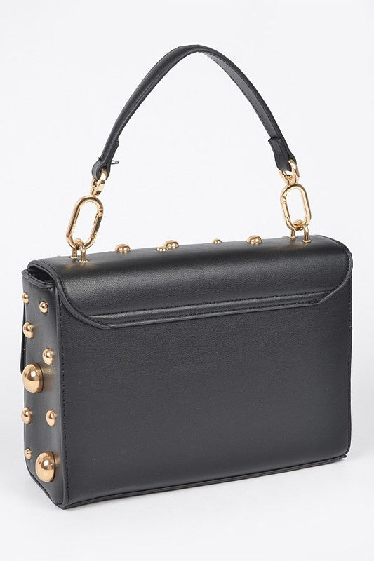 Mix Studs Convertible Top Handle Swing Bag