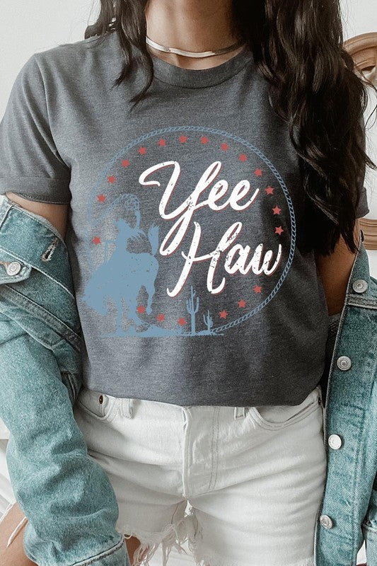 Yee Haw Cowgirl Graphic T Shirts