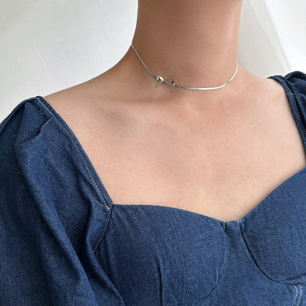 Bowknot Choker Necklace