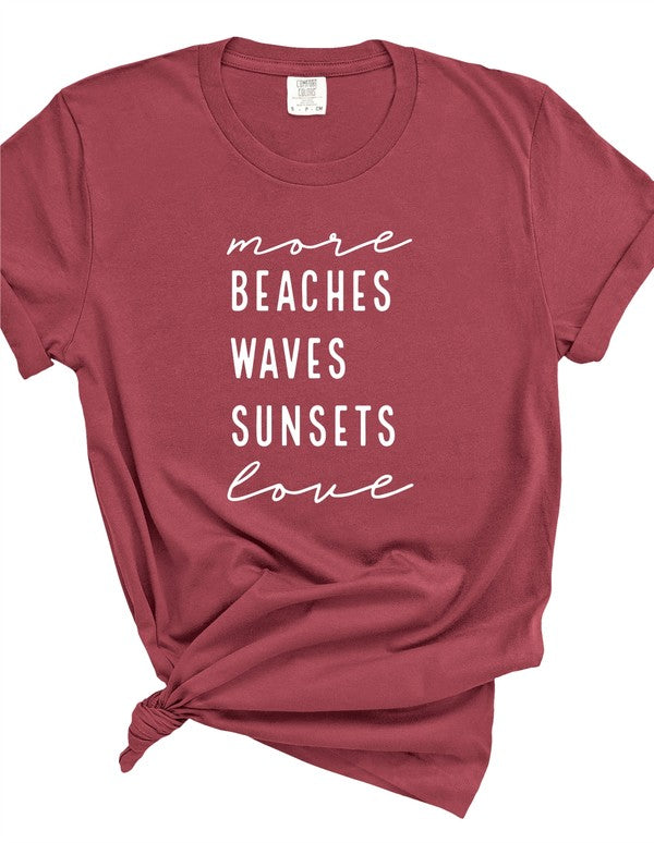 More Beaches Waves Sunsets Love Softstyle Tee