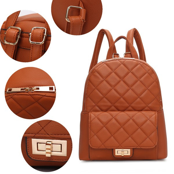 MKF Dimitria Quilted  Women  Backpack by Mia K