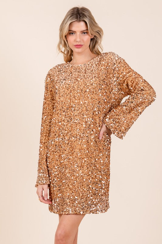 Sequin Cocktail Mini Dress