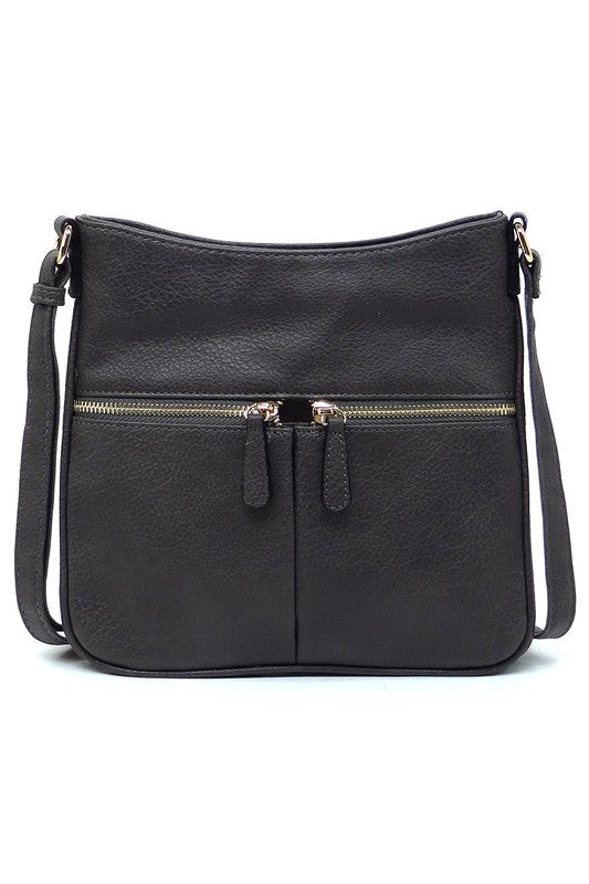 Front Zip Pocket Crossbody Bag