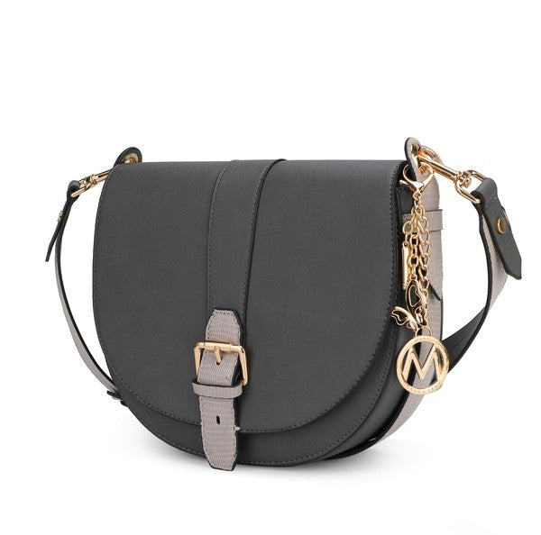 MKF Ayla Snake-Embossed Shoulder Bag by Mia K