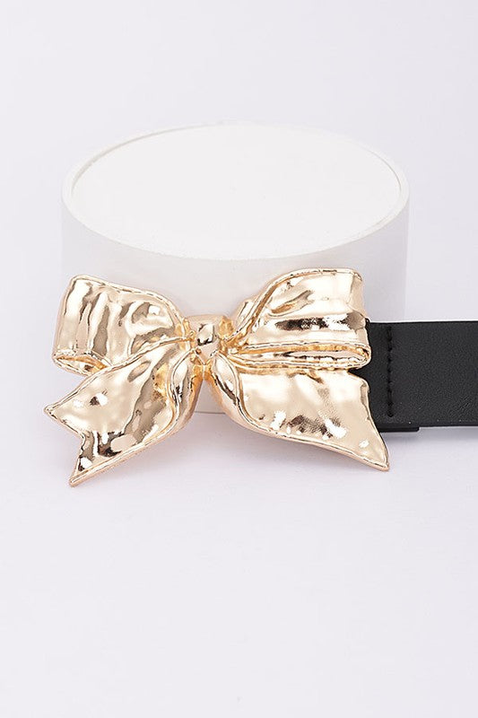 Gold Bow Buckle Fashion Belt | Modern Boutique Fashion