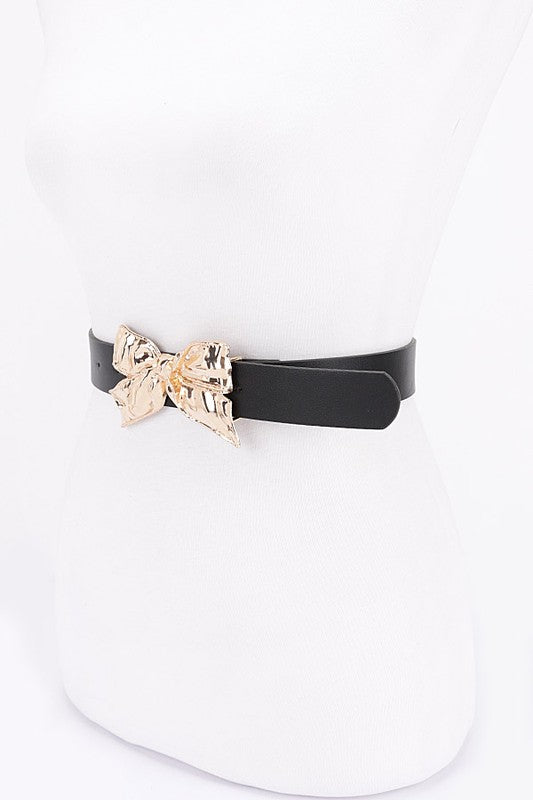 Gold Bow Buckle Fashion Belt | Modern Boutique Fashion
