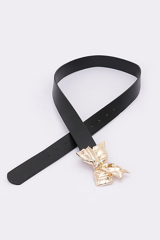 Gold Bow Buckle Fashion Belt | Modern Boutique Fashion
