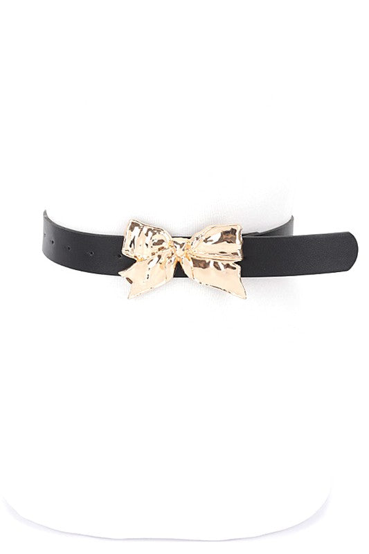 Gold Bow Buckle Fashion Belt | Modern Boutique Fashion