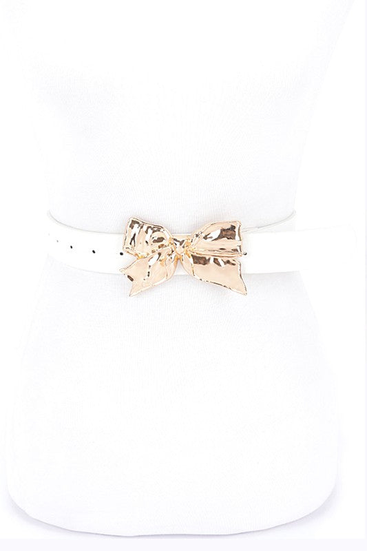 Gold Bow Buckle Fashion Belt | Modern Boutique Fashion