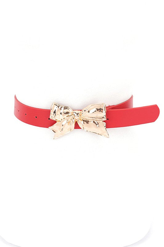 Gold Bow Buckle Fashion Belt | Modern Boutique Fashion