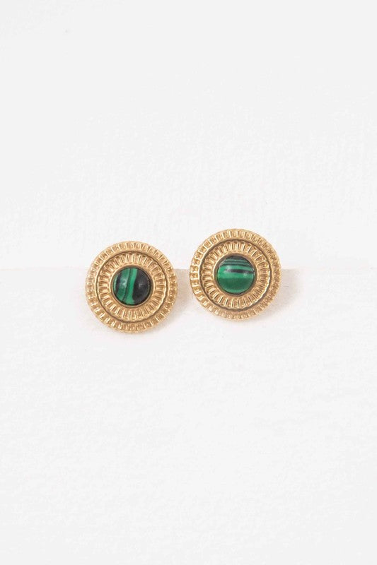 Cairo Stone Stud Earrings