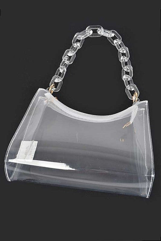 Acrylic Shoulder Chain Cleared Transparent Stadium Bag