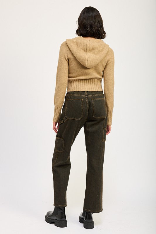 Cropped Hoodie Zip Up | Modern Boutique Fashion