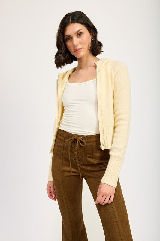 Cropped Hoodie Zip Up | Modern Boutique Fashion