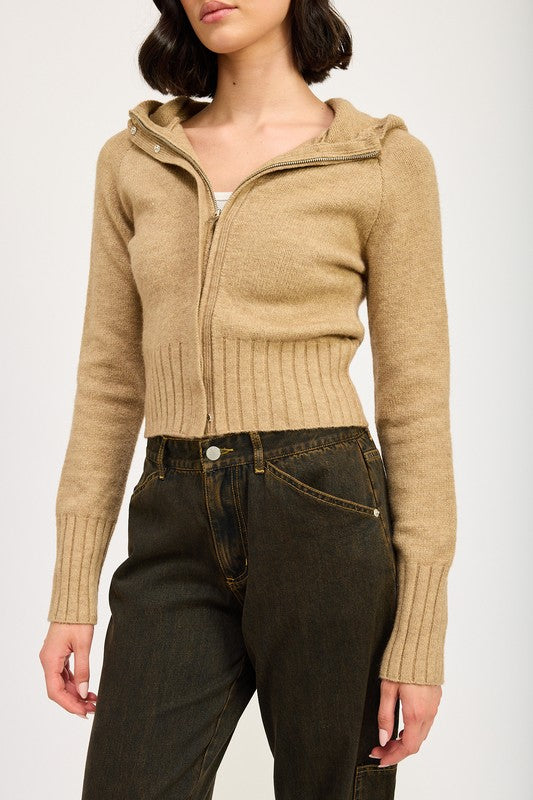 Cropped Hoodie Zip Up | Modern Boutique Fashion