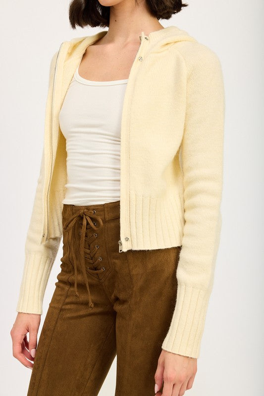 Cropped Hoodie Zip Up | Modern Boutique Fashion