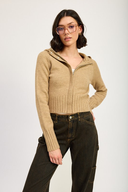 Cropped Hoodie Zip Up | Modern Boutique Fashion