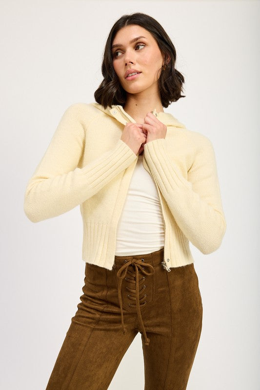 Cropped Hoodie Zip Up | Modern Boutique Fashion