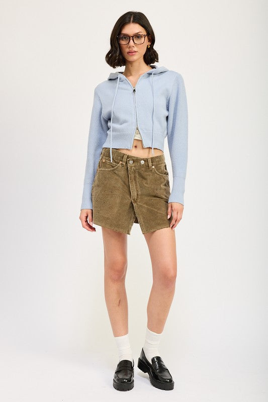 Cropped Hoodie Zip Up | Modern Boutique Fashion