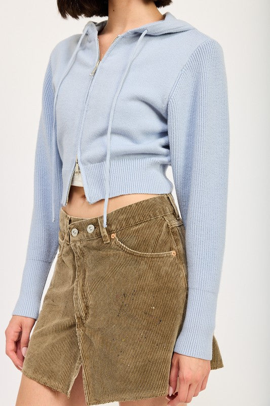 Cropped Hoodie Zip Up | Modern Boutique Fashion