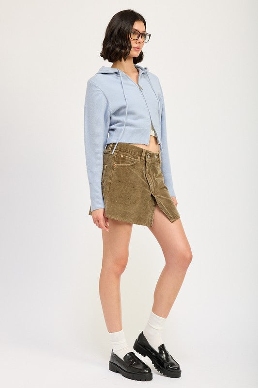 Cropped Hoodie Zip Up | Modern Boutique Fashion