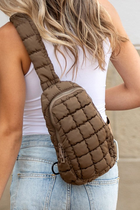 Skyler Quilted Puffer Sling | Modern Boutique Fashion