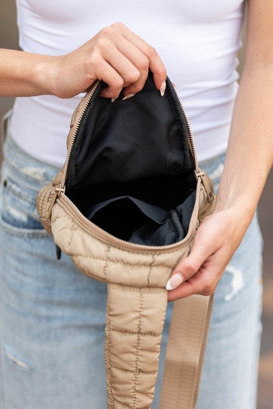 Skyler Quilted Puffer Sling | Modern Boutique Fashion