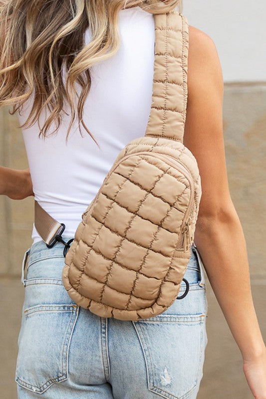 Skyler Quilted Puffer Sling | Modern Boutique Fashion