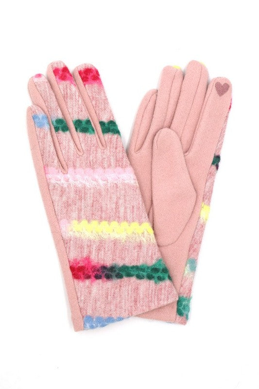 Pressed Yarn Fashion Winter Smart Gloves