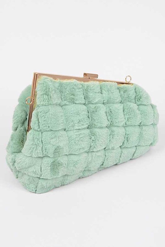 Quilted Faux Fur Iconic Swing Bag | Modern Boutique Fashion