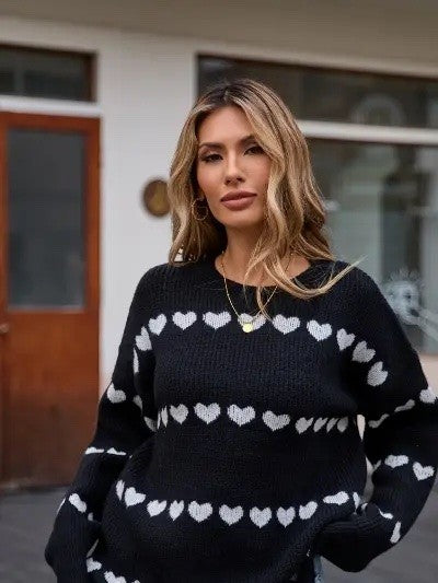 Heart Knit Sweater | Modern Boutique Fashion