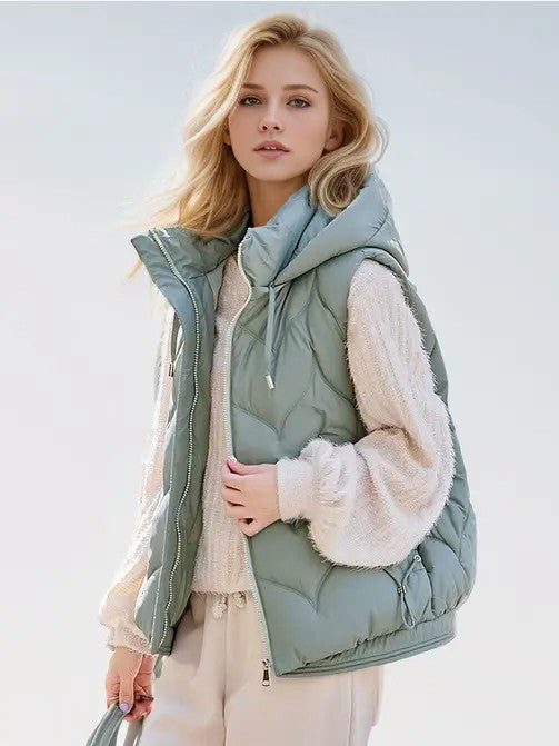 Puffer Vest With Hoodie | Modern Boutique Fashion