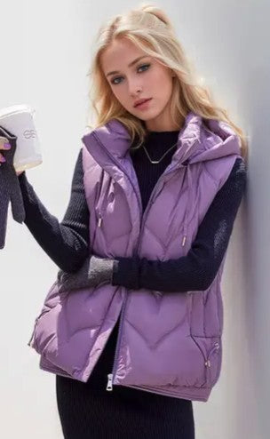 Puffer Vest With Hoodie | Modern Boutique Fashion