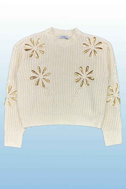 Flower Knit Sweater | Modern Boutique Fashion