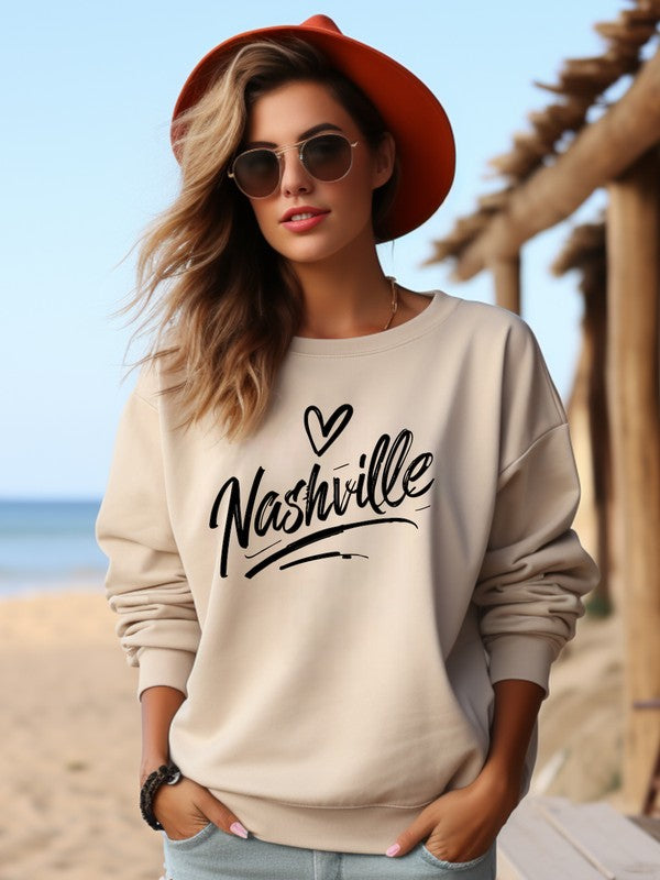 Cursive Nashville Cozy Crewneck Sweatshirt