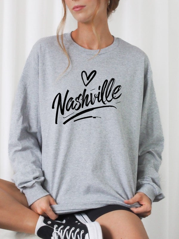 Cursive Nashville Cozy Crewneck Sweatshirt