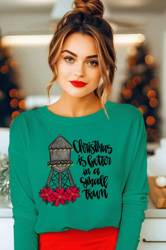 Christmas Better Small Town Long Sleeve Top