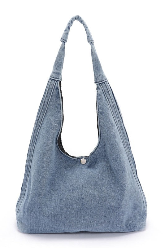 Denim Oversize Hobo Bag