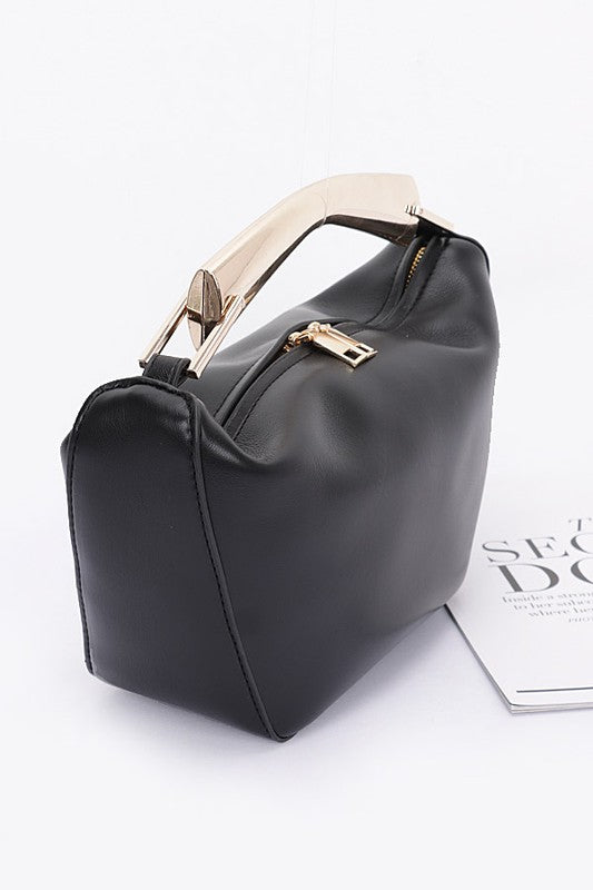 Gold Bar Handle Iconic Swing Bag | Modern Boutique Fashion