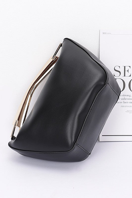 Gold Bar Handle Iconic Swing Bag | Modern Boutique Fashion