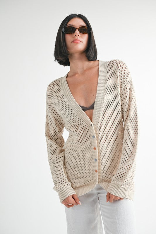 Button Up Crochet Cardigan | Modern Boutique Fashion