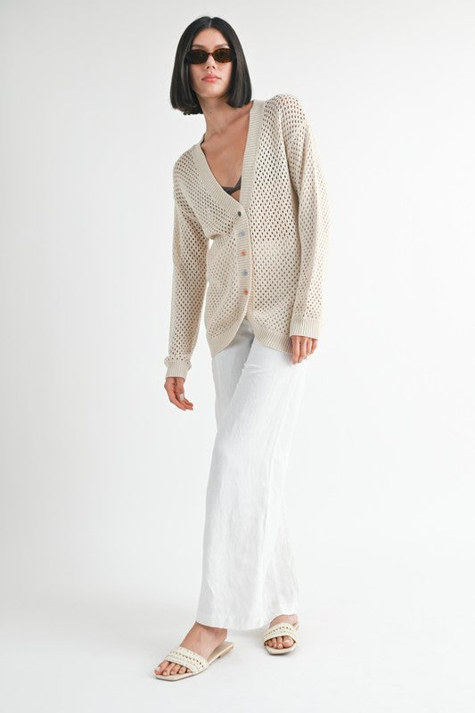 Button Up Crochet Cardigan | Modern Boutique Fashion