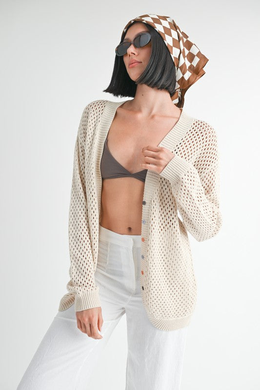 Button Up Crochet Cardigan | Modern Boutique Fashion