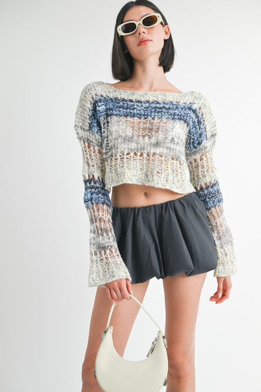 Loose Knitted Crop Sweater | Modern Boutique Fashion